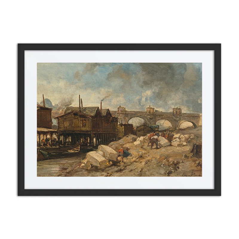Bathing, Laundry Boats Near the Pont-Neuf