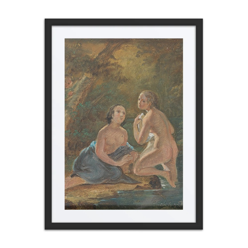 Bathing Scene by a Forest Brook