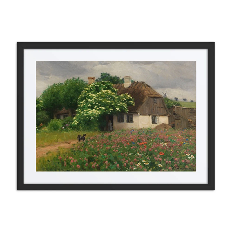 Bauernhaus Mit Blumenwiese