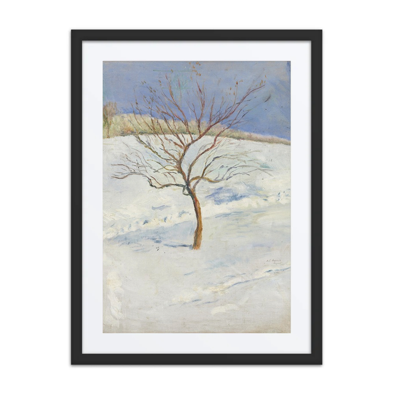 Baum in Verschneiter Landschaft