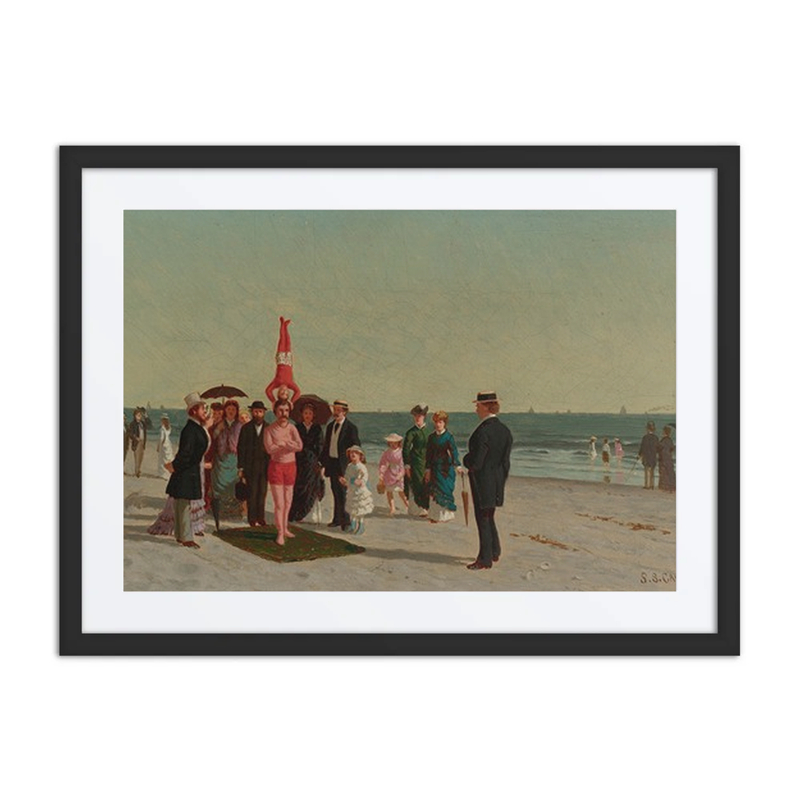 Beach Scene with Acrobats