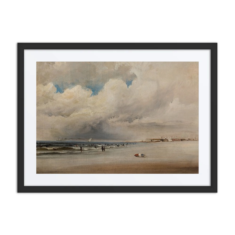 Beach Scene with Stormy Sky