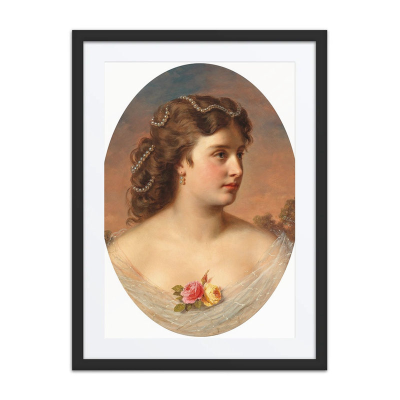 Bildnis Einer Dame Mit Rosen Am Dekollete