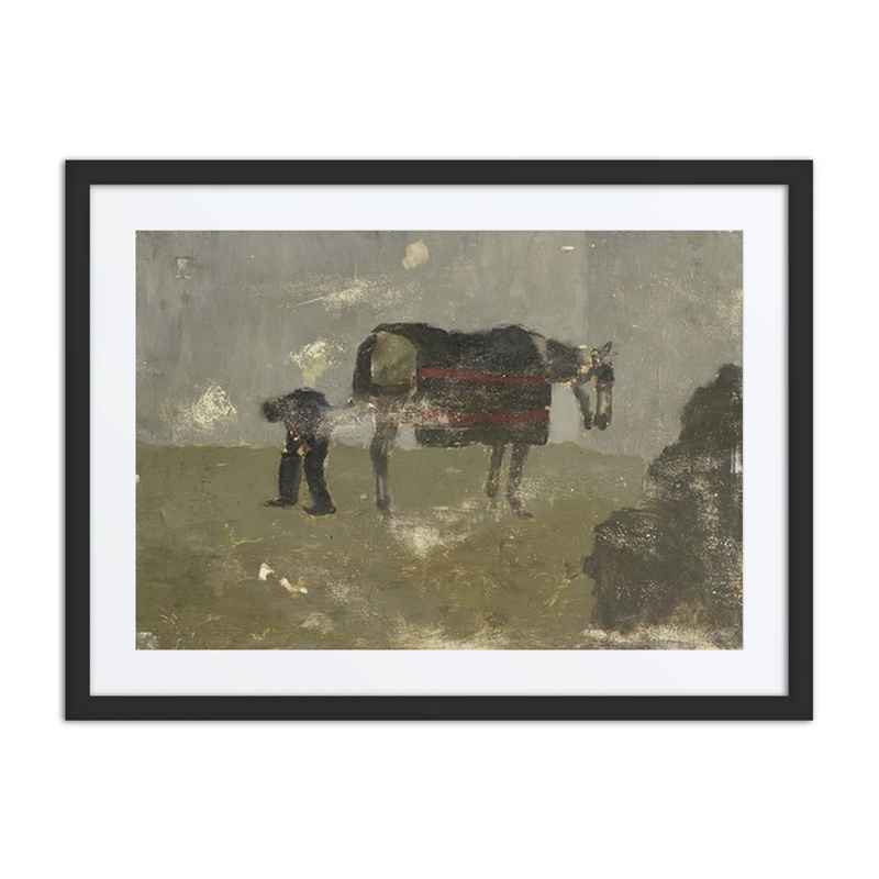 Blacksmith with Gray Horse