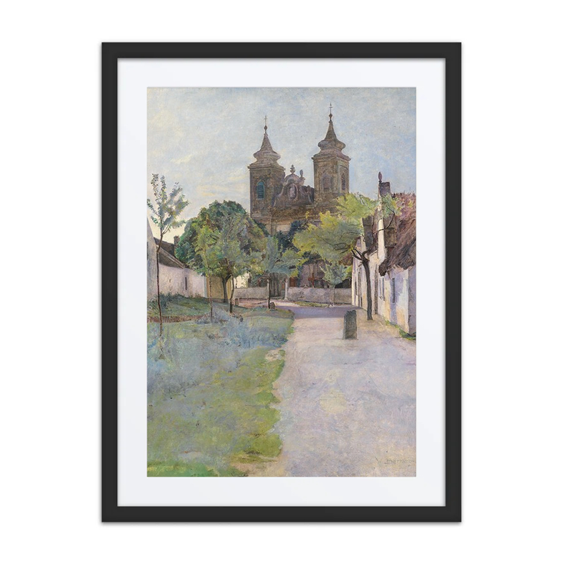 Blick Auf Einen Kirchenvorplatz