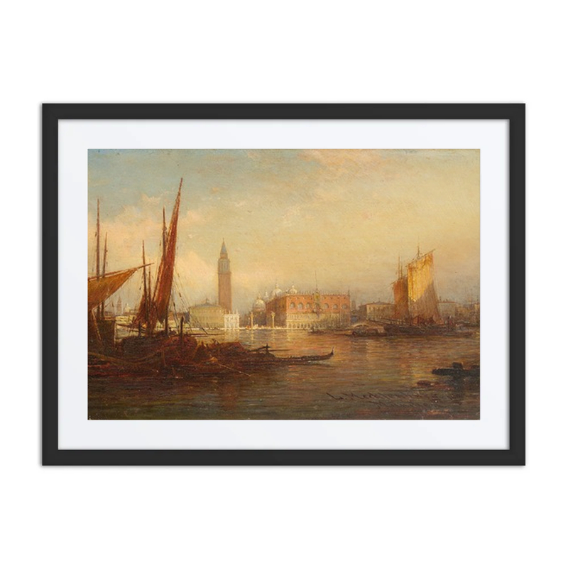 Blick Auf Venedig Mit Dogenpalast Und Markusturm