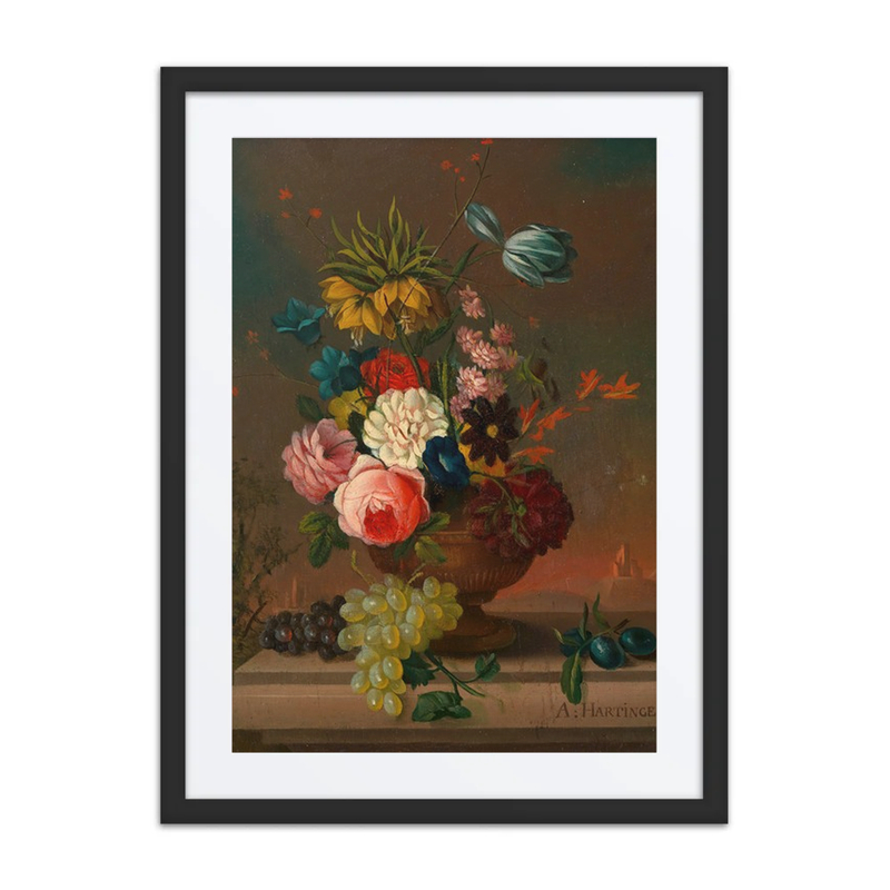 Blumenstillleben Mit Obst