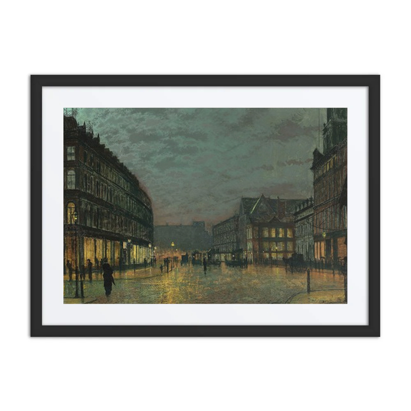 Boar Lane, Leeds by Lamplight