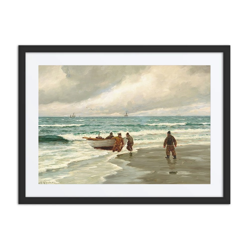 Boat Landing on a Windy Skagen Beach