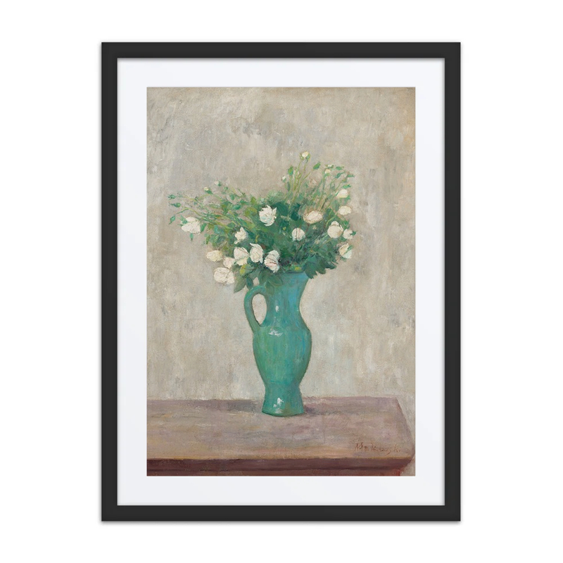 Bouquet in a Green Vase