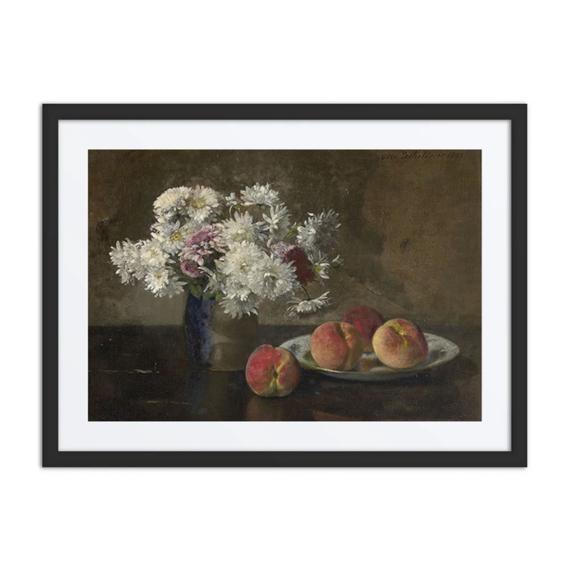 Bouquet of Dahlias and Peaches