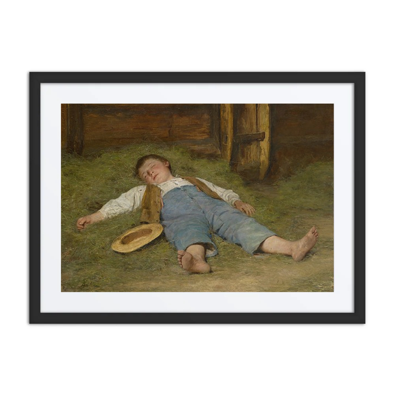Boy Asleep in the Hay