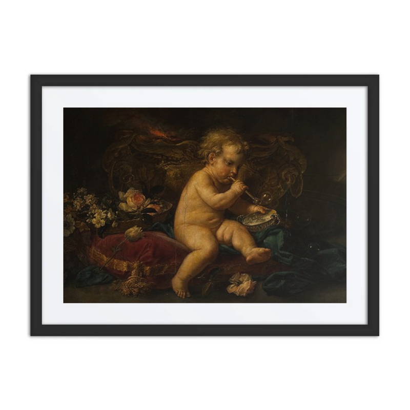 Boy Blowing Soap Bubbles