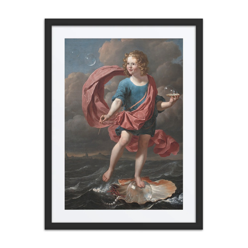 Boy Blowing Soap Bubbles