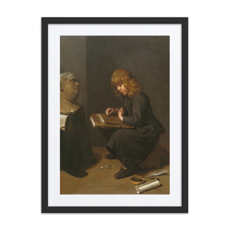 Boy Drawing Before a Roman Emperor Bust