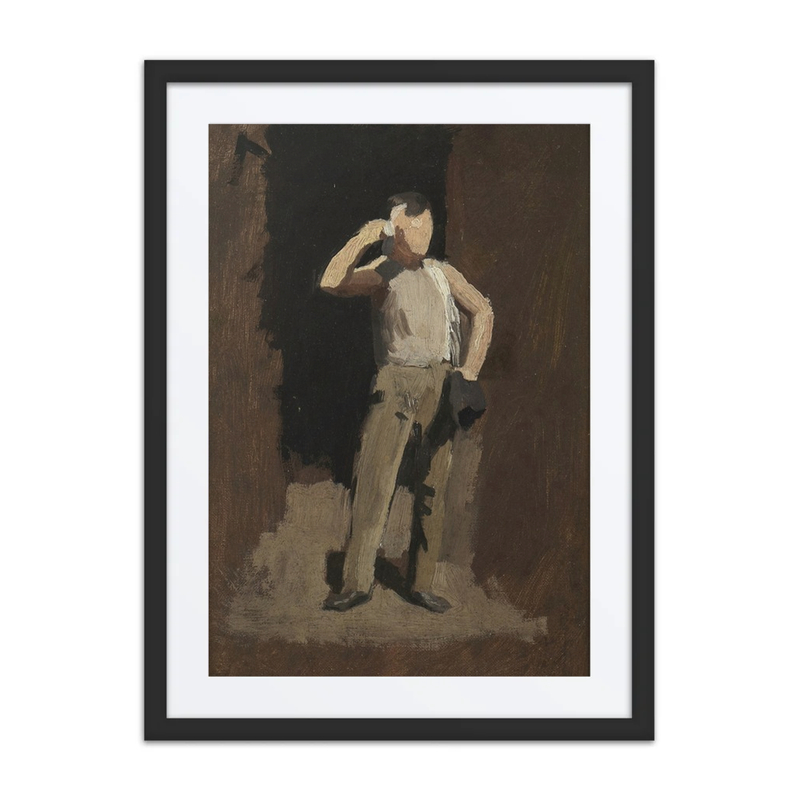 Boy in Brown, Study for the Ironworkers’ Noontime