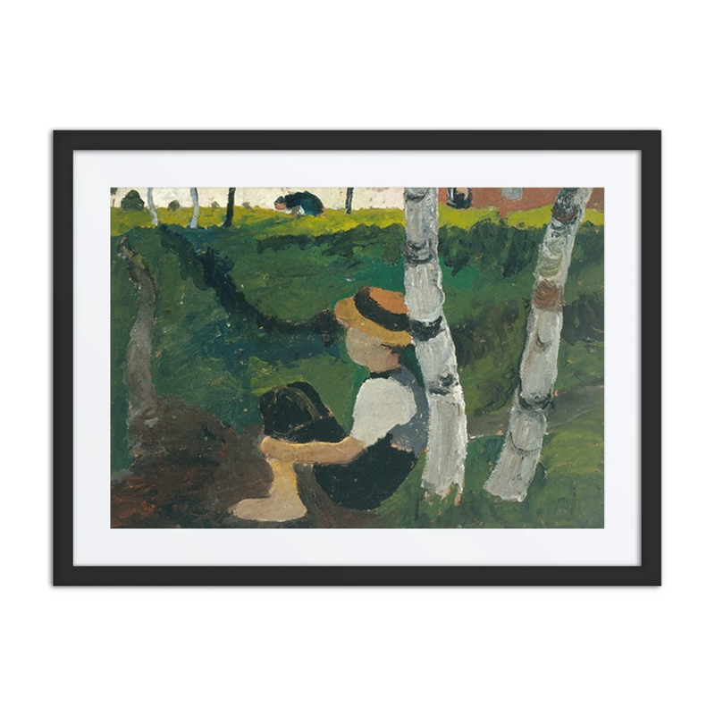 Boy Under Birch Trees