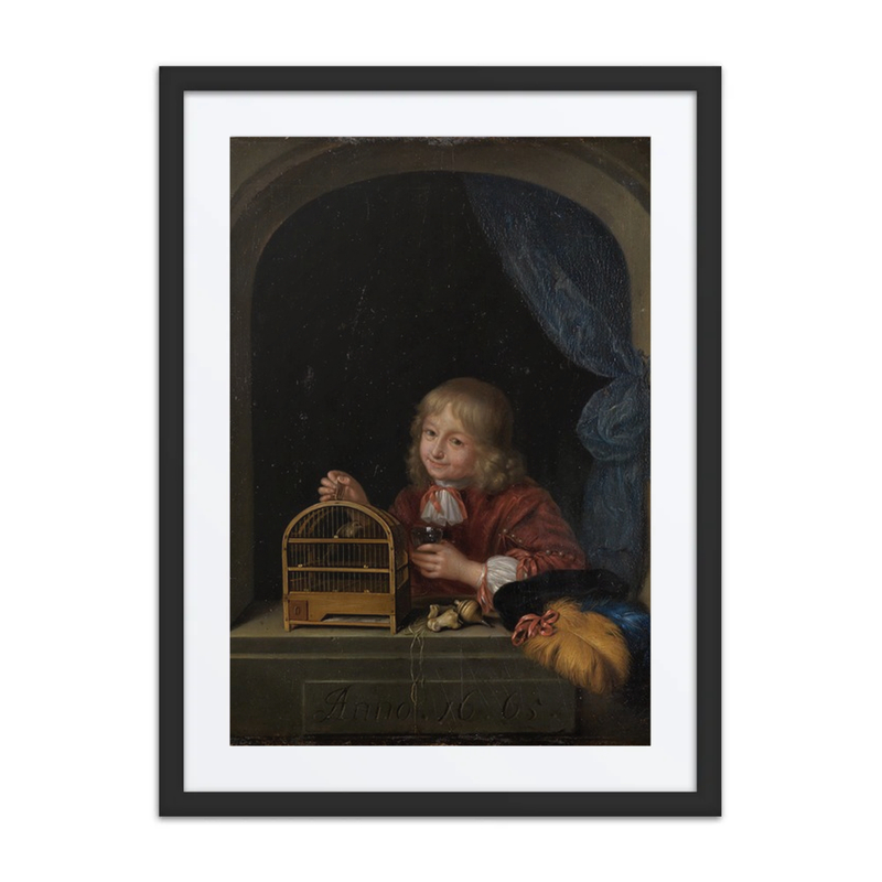 Boy with a Birdcage at a Window