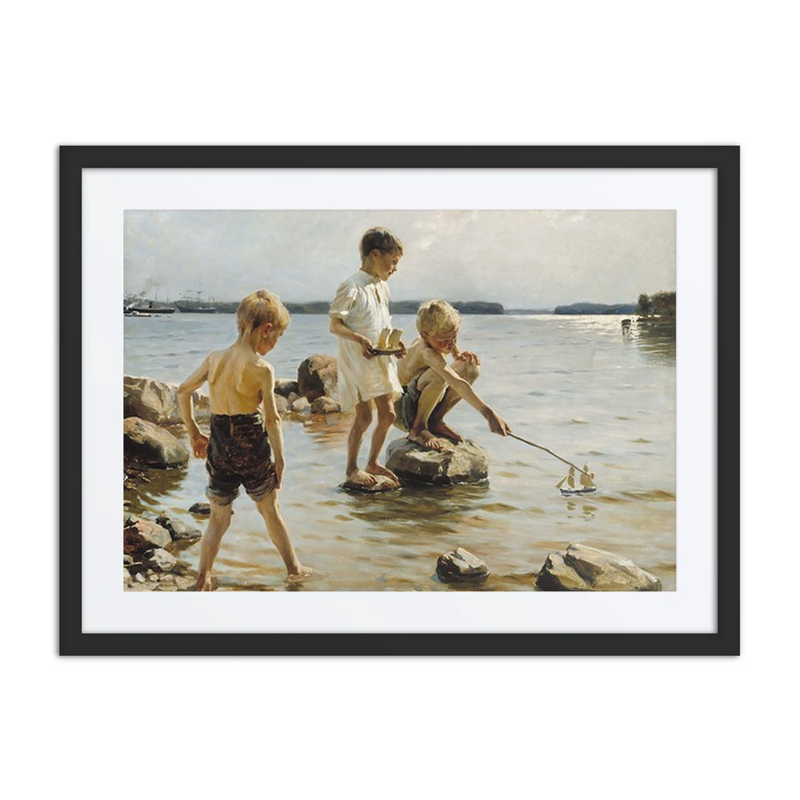 Boys Playing on the Shore