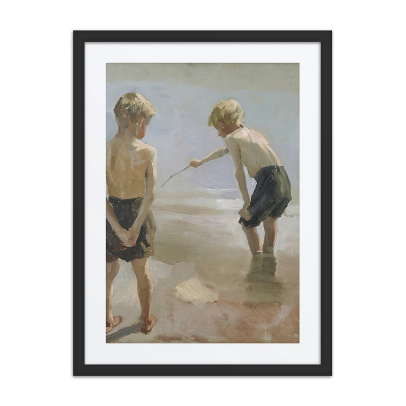 Boys Playing on the Shore (Study)