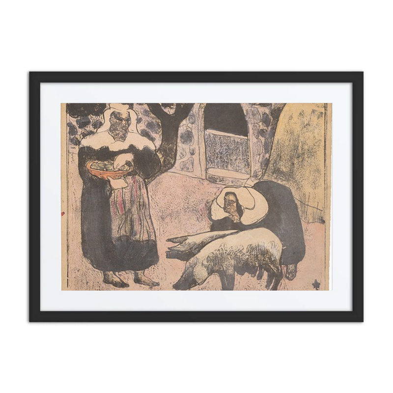 Bretonne Feeding Pigs