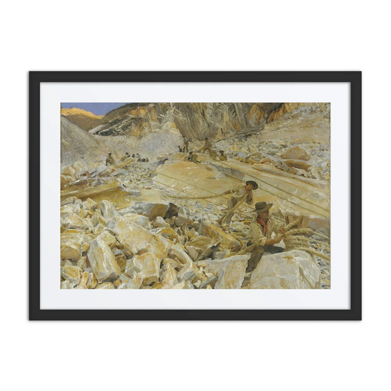 Bringing Down Marble from the Quarries to Carrara