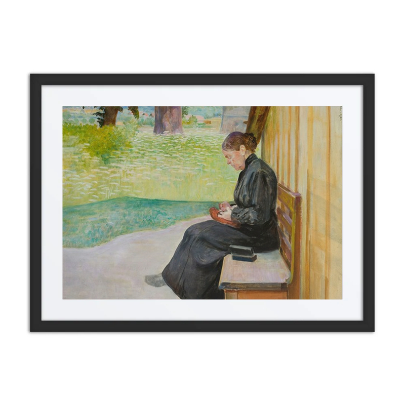 Bronisława, artist’s Sister, Sewing Outdoors