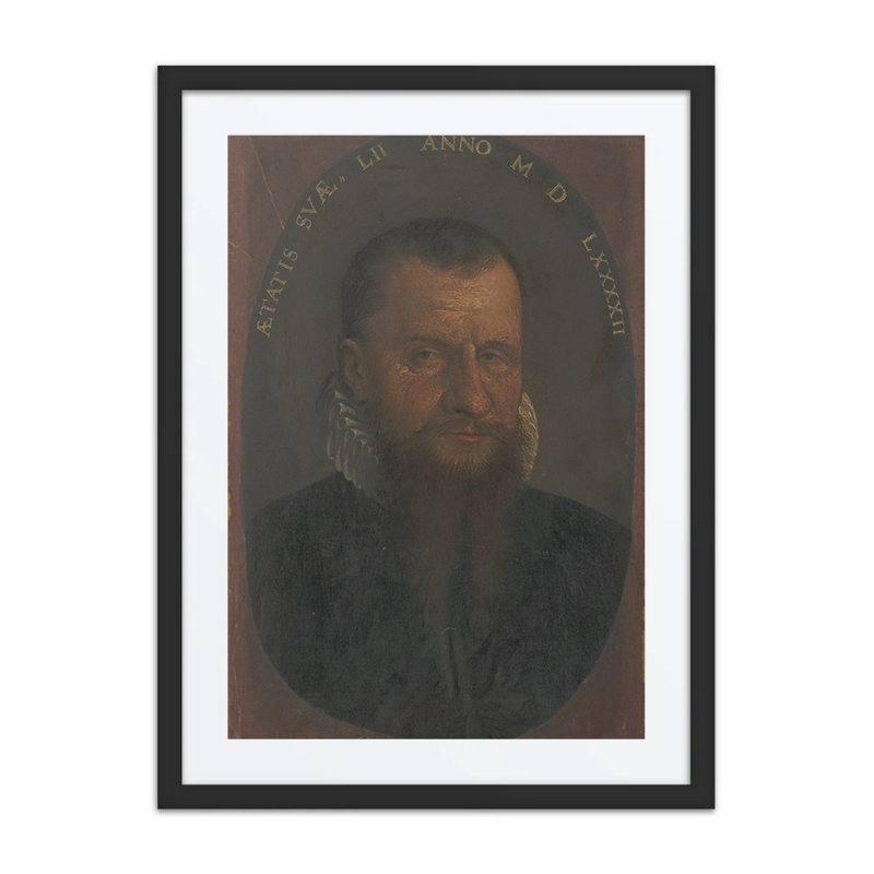 Brustbildnis Eines Bärtigen Mannes Im Oval