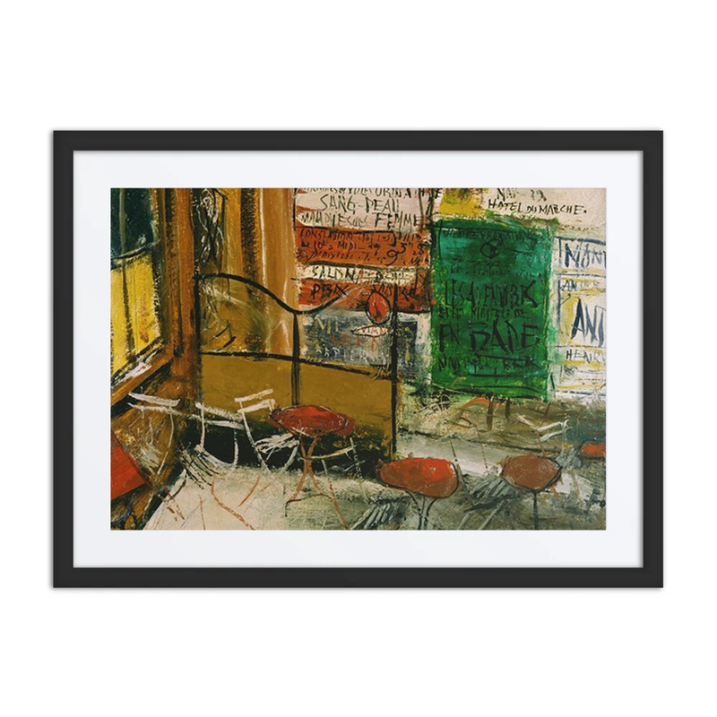 Café Terrace with Posters