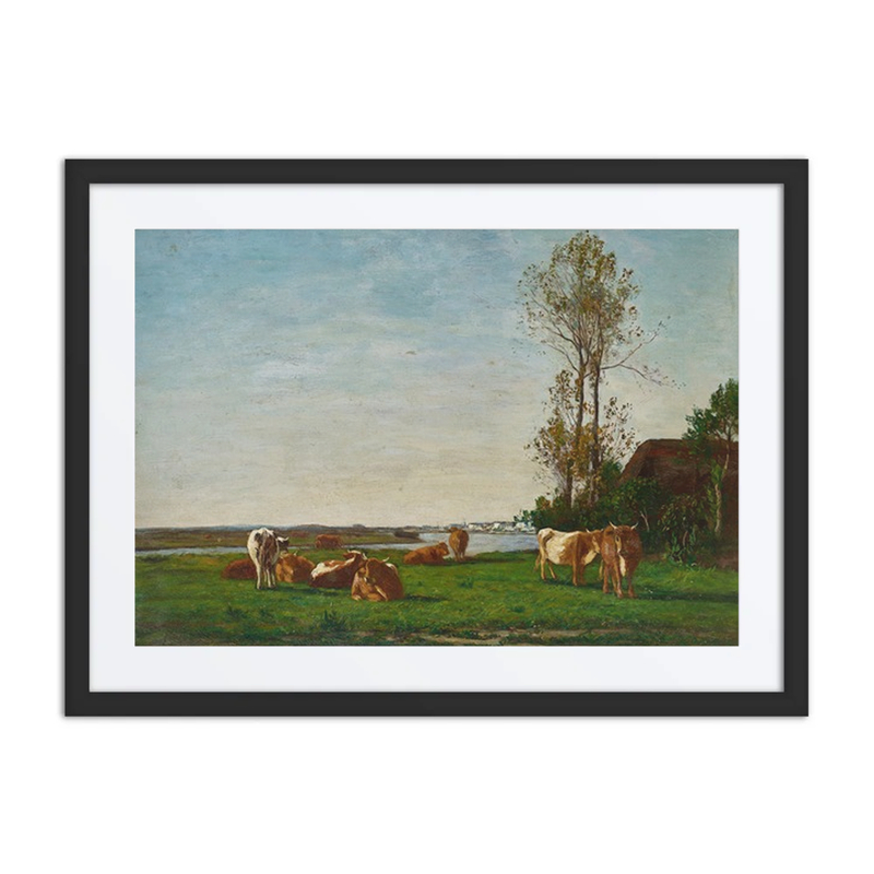 Chaumière et Pâturage sur les Bords de la Touques