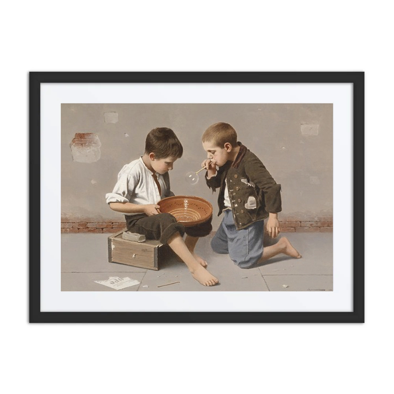 Children Blowing Bubbles