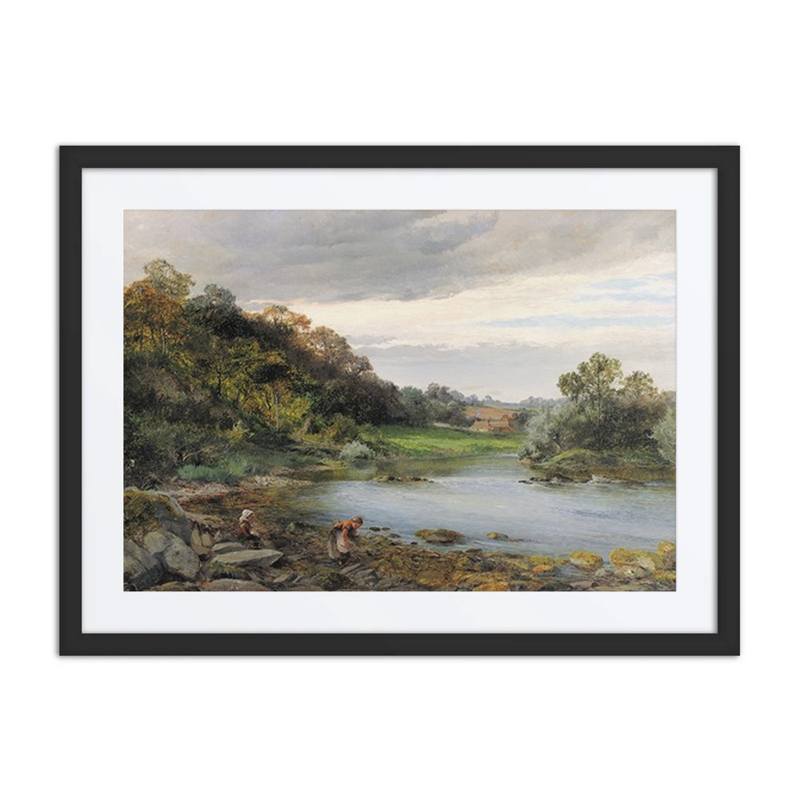 Children Collecting Firewood by a River