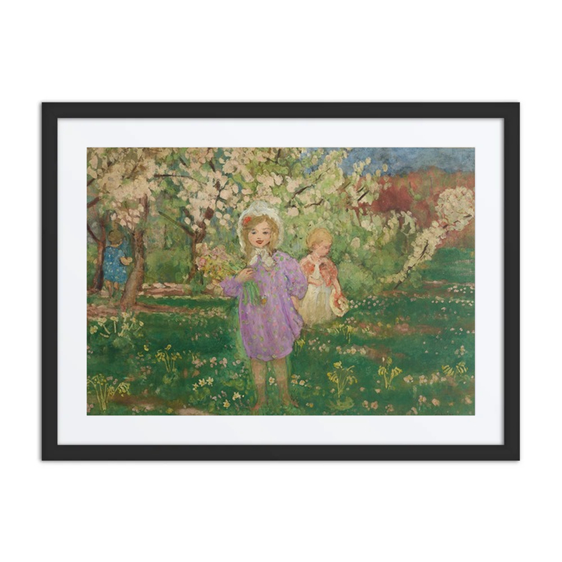 Children in a Blooming Orchard