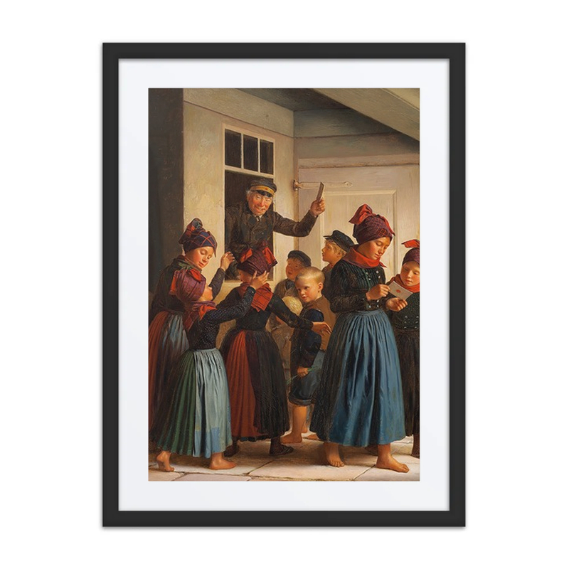 Children Outside the Post Office After Mail Arrival