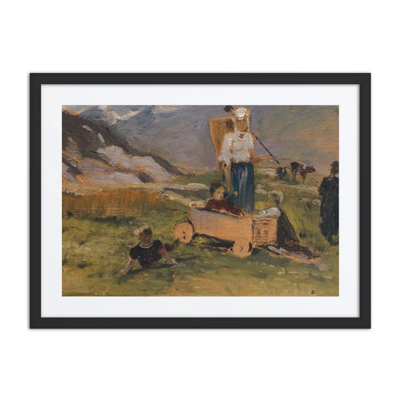 Children Playing on a Meadow