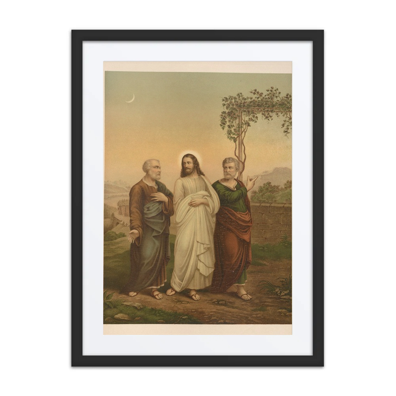 Christ Walking with His Disciples to Emmaus