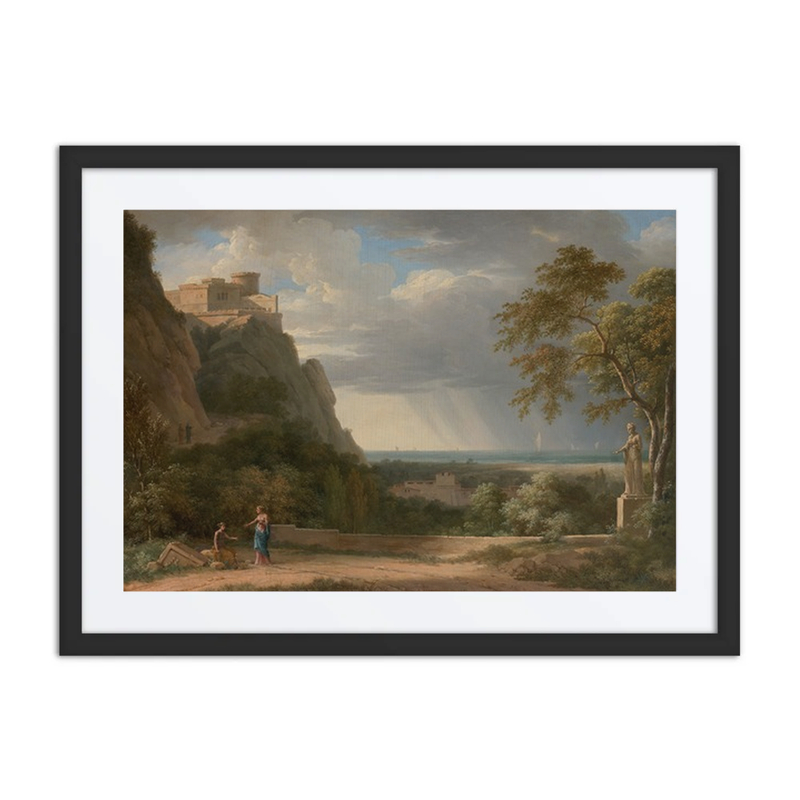 Classical Landscape with Figures and Sculpture