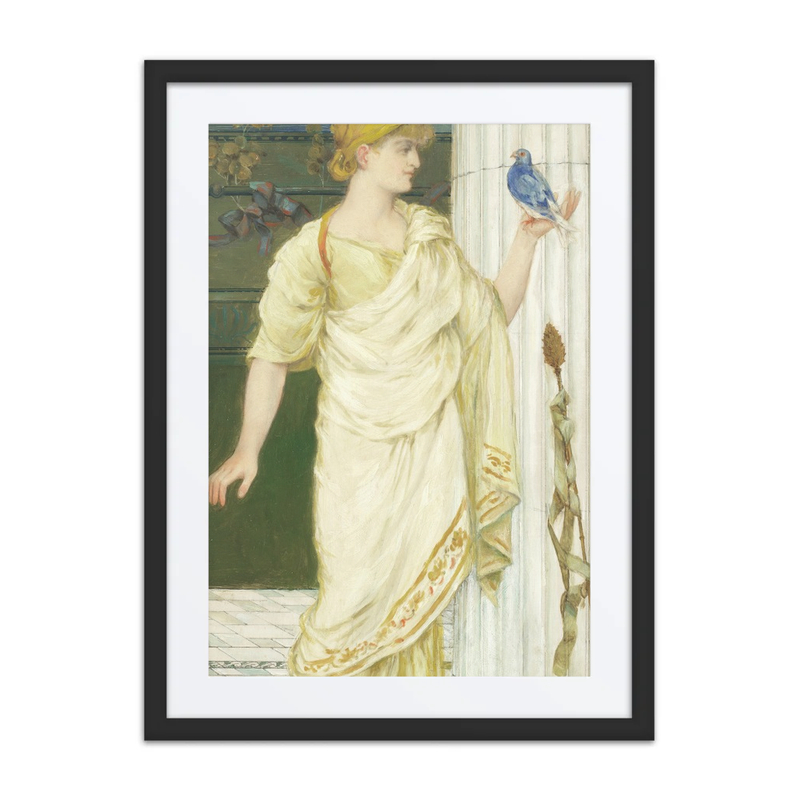 Classical Maiden Holding a Bird