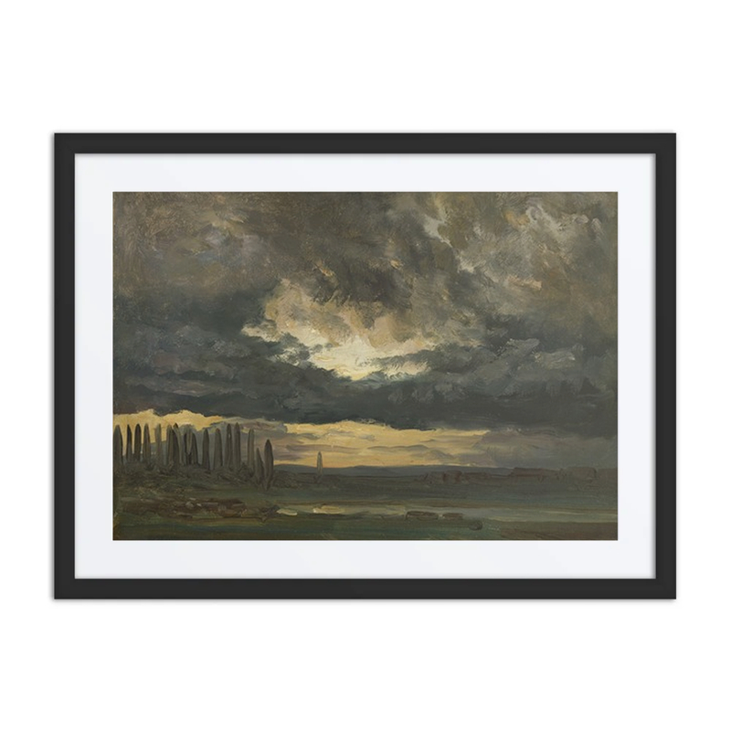 Cloud Study over the Elbe with Poplars
