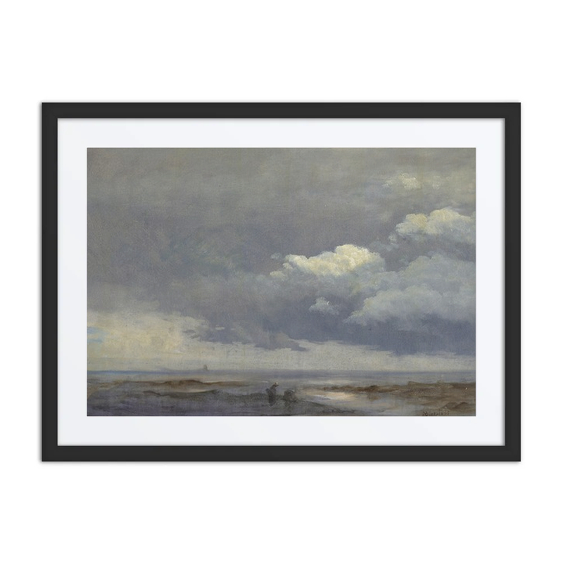 Cloud Study with Two Figures