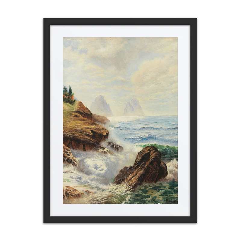 Coast of Ischia with a View of the Faraglioni Rocks