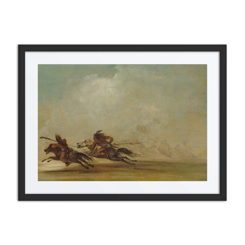 Comanche Warrior Lancing an Osage, at Full Speed