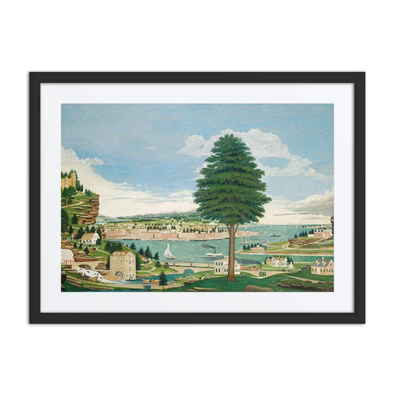Composite Harbor Scene with Castle