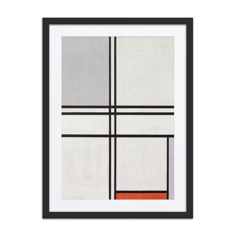 Composition with Gray and Red