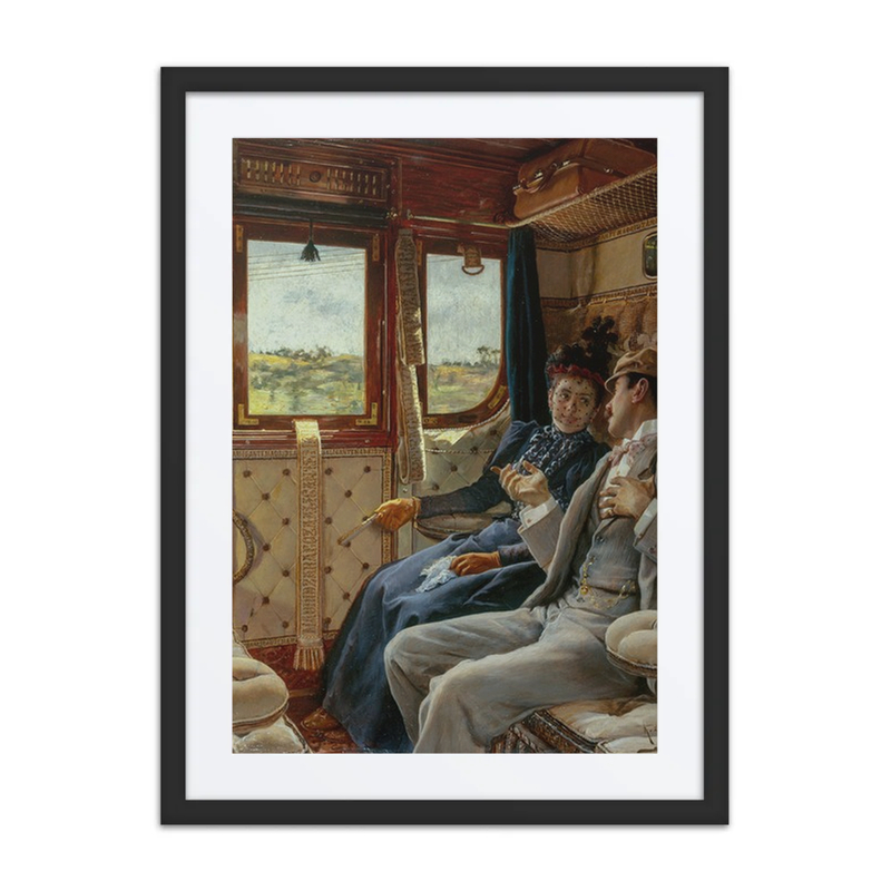 Couple in a Train Compartment