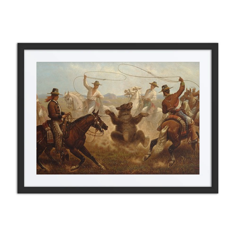 Cowboys Roping a Bear