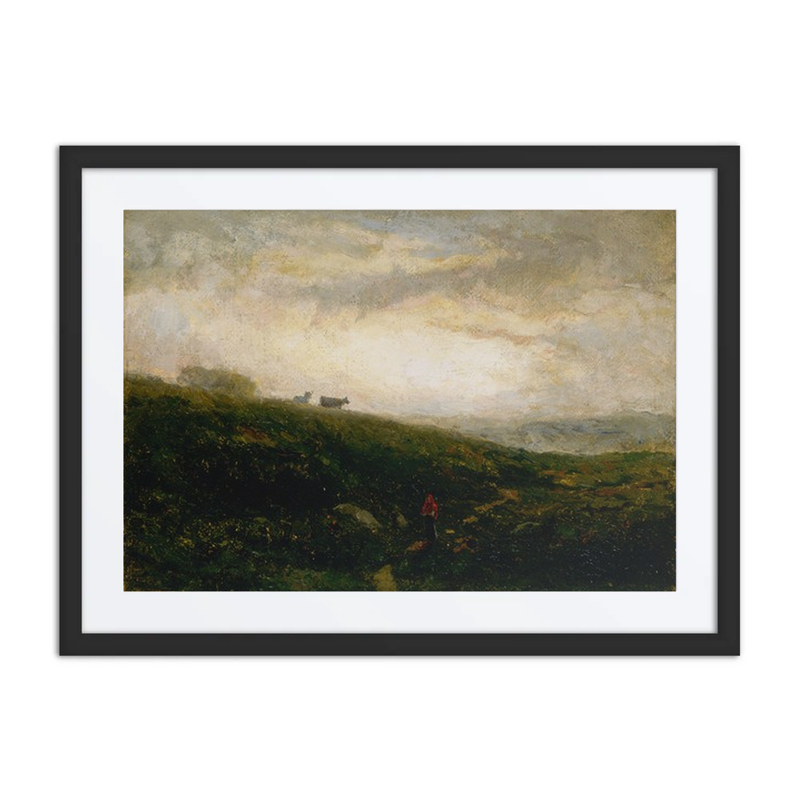 Cows Descending a Hillside