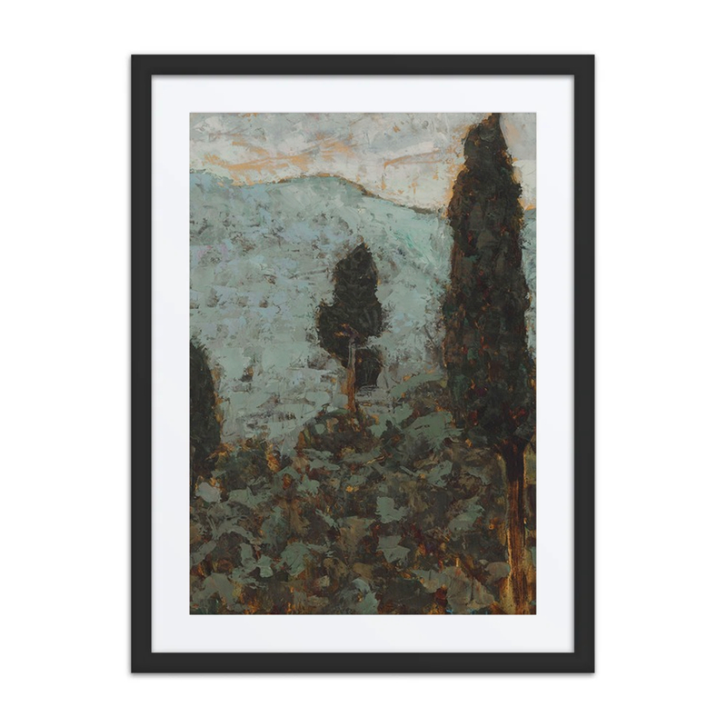 Cypresses Under the Mountain