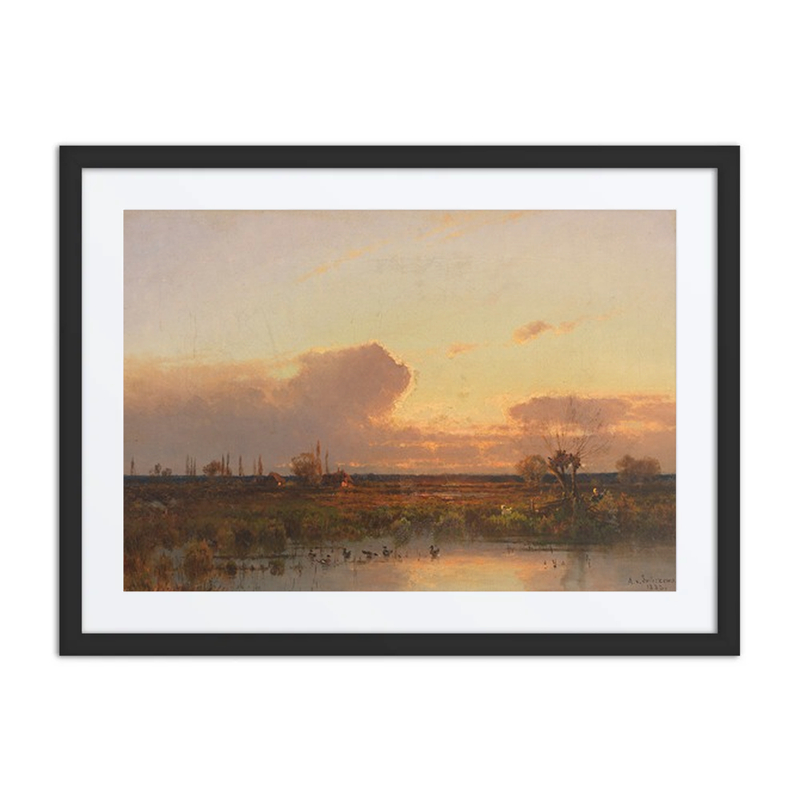 Dachauer Landschaft Im Abendrot