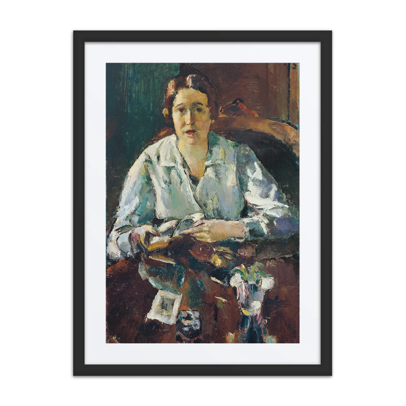 Dame in Weisser Bluse